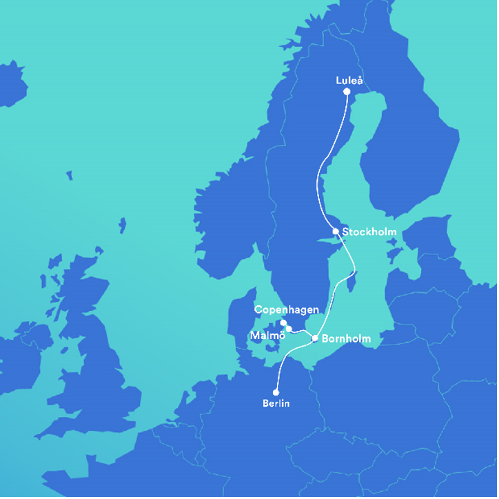 Glasfaser von Berlin nach Nordeuropa